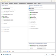 Tab "Add-ons" in Dialog Box "New Model - Base Data"