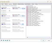 Dialog Box "New Model – Base Data" Tab "Standards I"