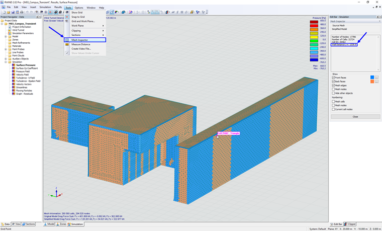 Mesh Inspector, Wall Distance y+