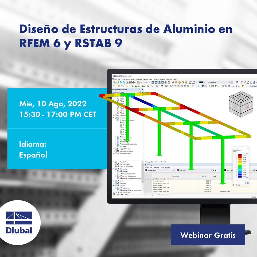 Design of Aluminum Structures in RFEM 6 and RSTAB 9