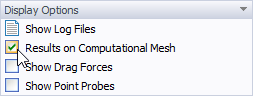 Display Options, Results on Computational Mesh
