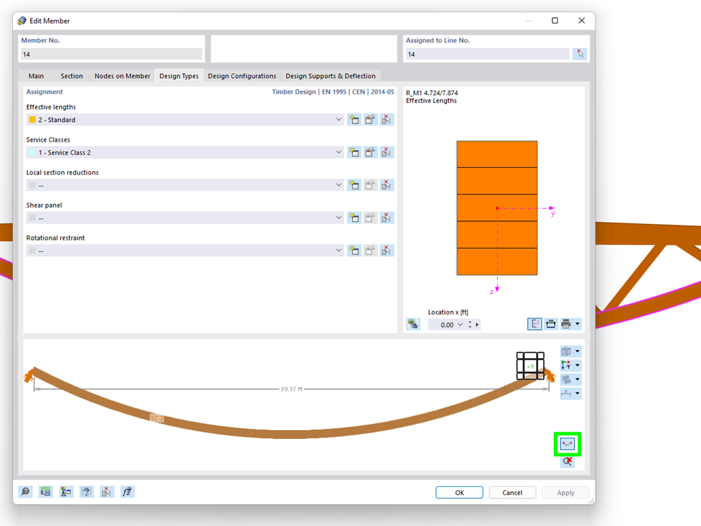 Representation of Actual Beam Shape in Member Properties