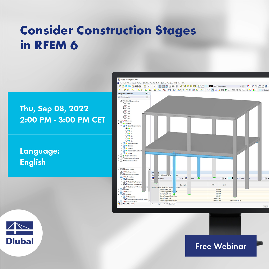 Consider Construction Stages \n in RFEM 6