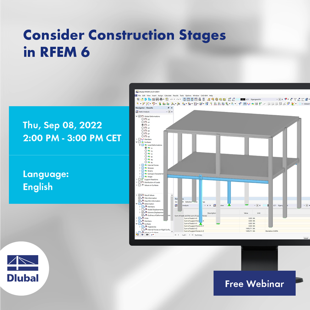 Considering Construction Stages \n in RFEM 6