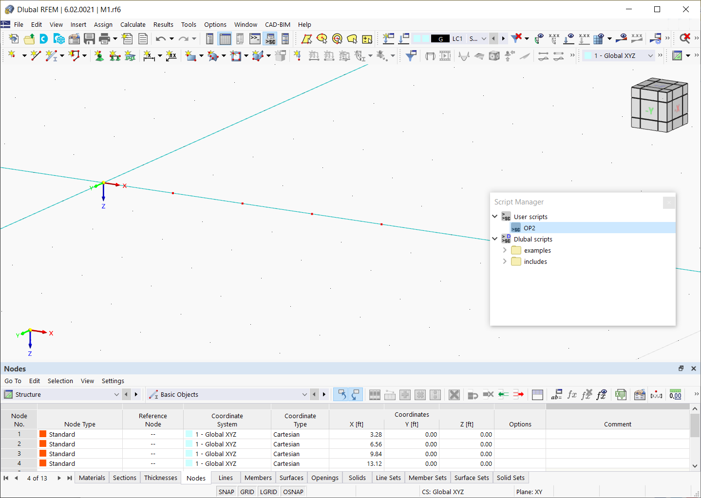 Elements in Work Window of RFEM 6