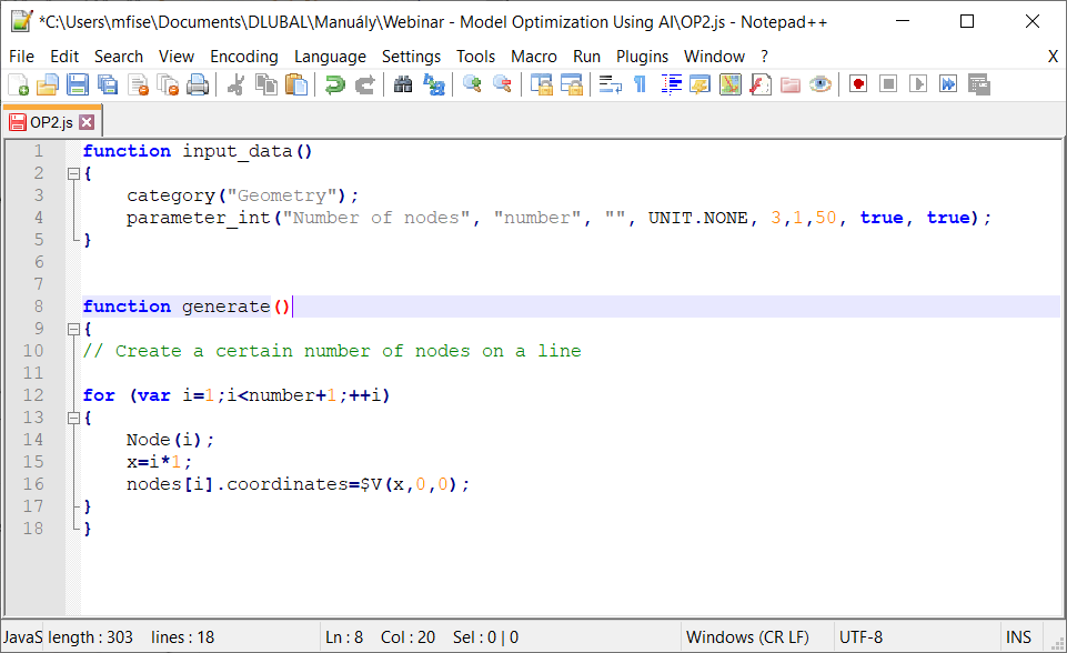 Command "Generate" in Script