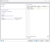 Optimization Settings