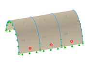 Arch-Supported Membrane with Construction Support
