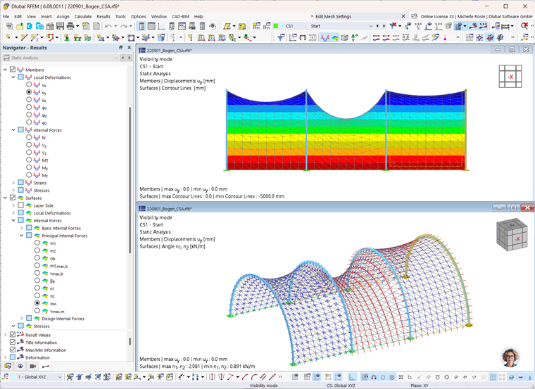 Arch-Supported Membrane with Construction Support (CSA)