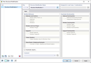 Dialog Box "New Structure Modification"