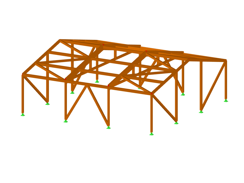 Model 003699 | Timber Hall Structure