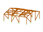 Model 003695 | Timber Hall Structure