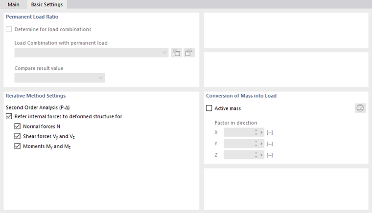 Basic Settings for Static Analysis Settings