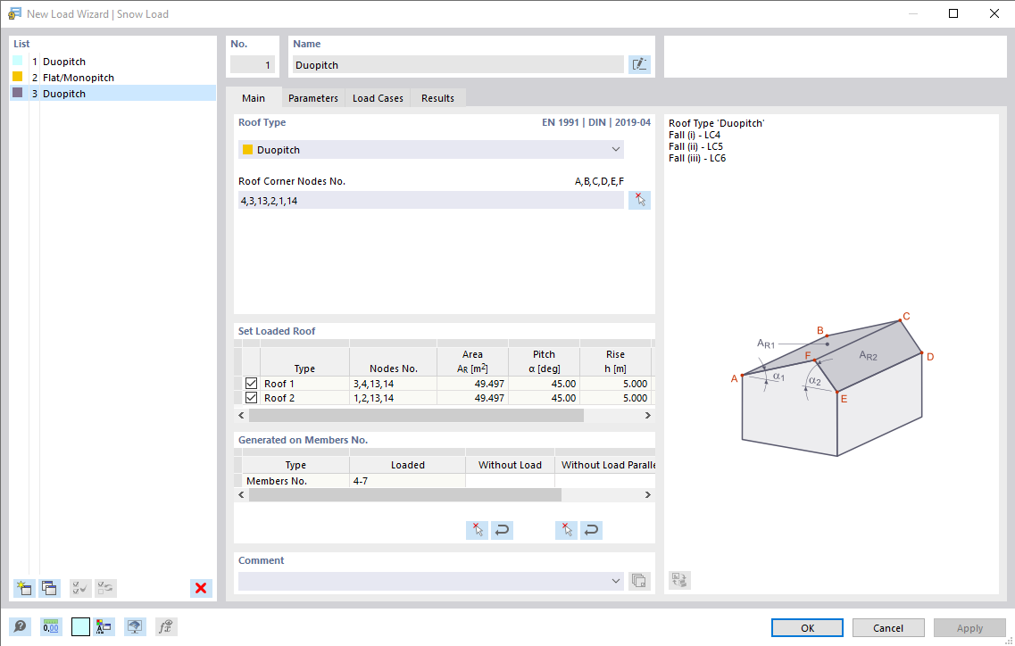 Dialog Box "New Load Wizard | Snow Load"