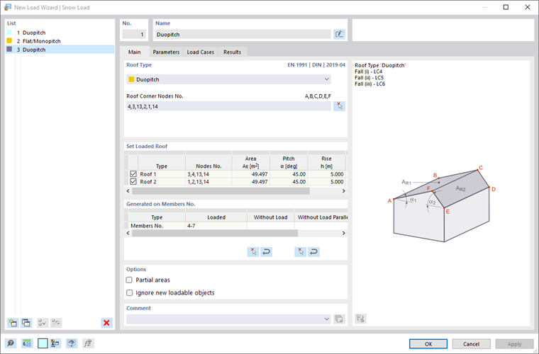 Dialog Box "New Load Wizard | Snow Load"