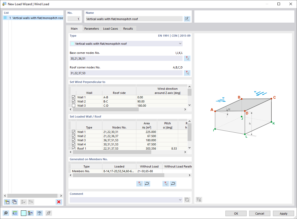Dialog Box "New Load Wizard | Wind Load"
