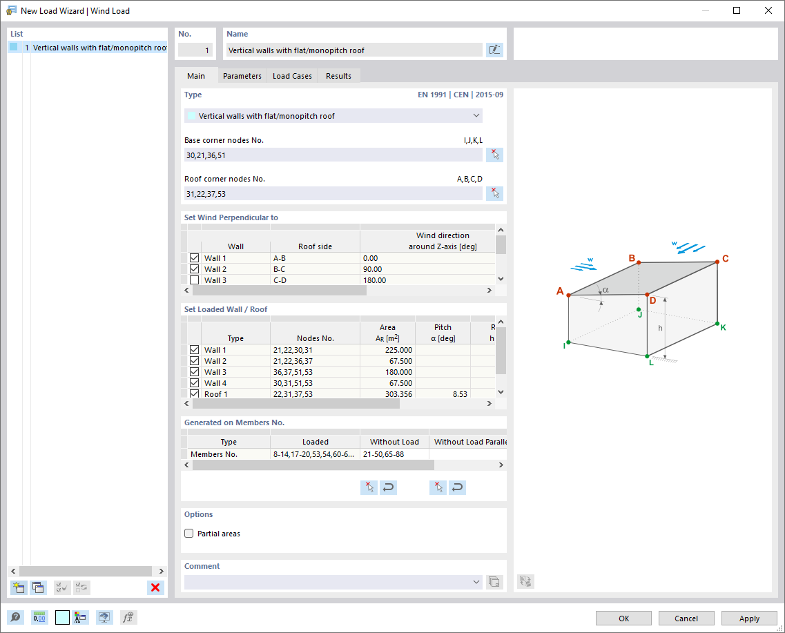 Dialog Box "New Load Wizard | Wind Load"