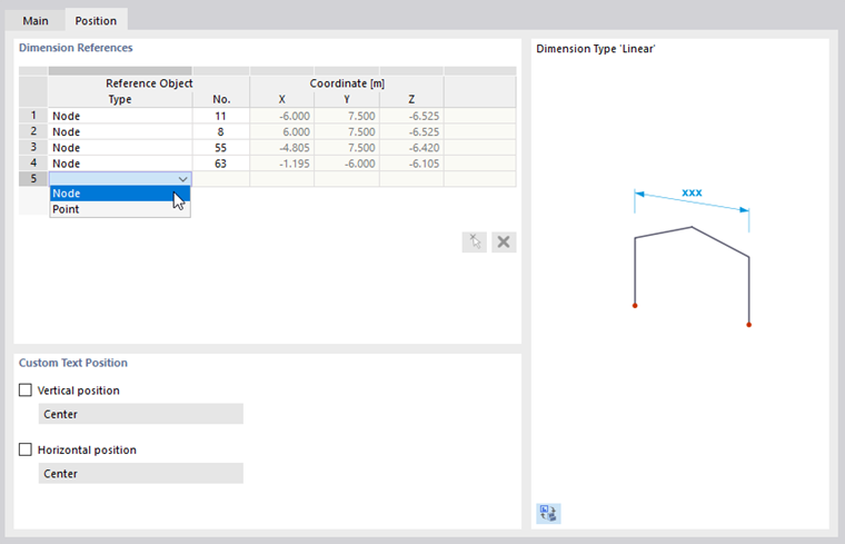 Defining Reference Objects of Linear Dimension