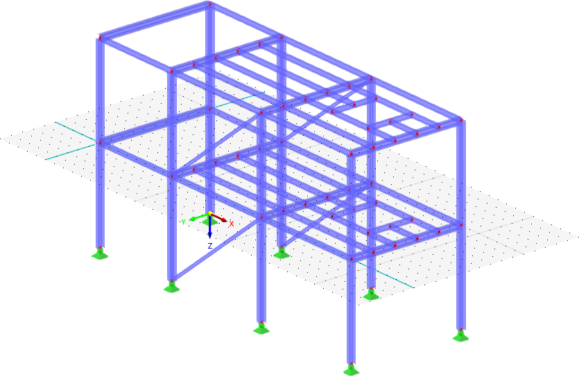 Work Plane XY with Origin at Corner Point of First Stage