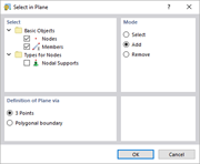Dialog Box "Select in Plane"