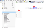 Modeling Tools in Menu "Edit" and Buttons in Toolbar