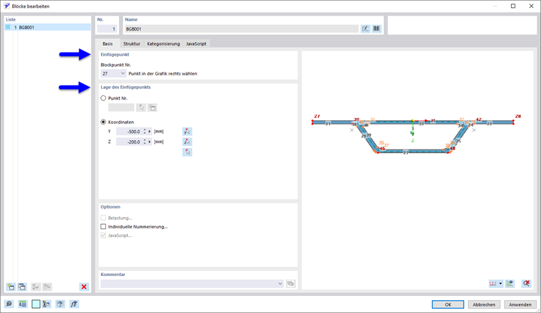 Defining Insert Points