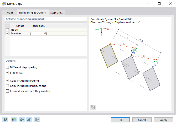 Adjusting Numbering and Setting Options