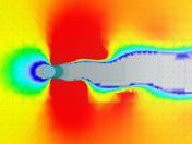 Vortex Street with Very High Reynolds Number