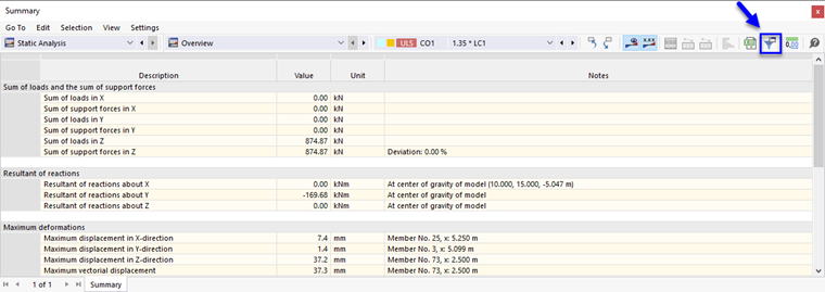 Opening Result Table Manager