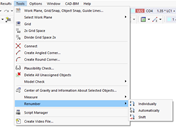 Menu Functions "Renumber"