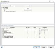 Shifting Object and Load Case Numbers