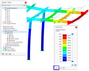 Colored Cross-Section Deformations with Color Scale in Panel