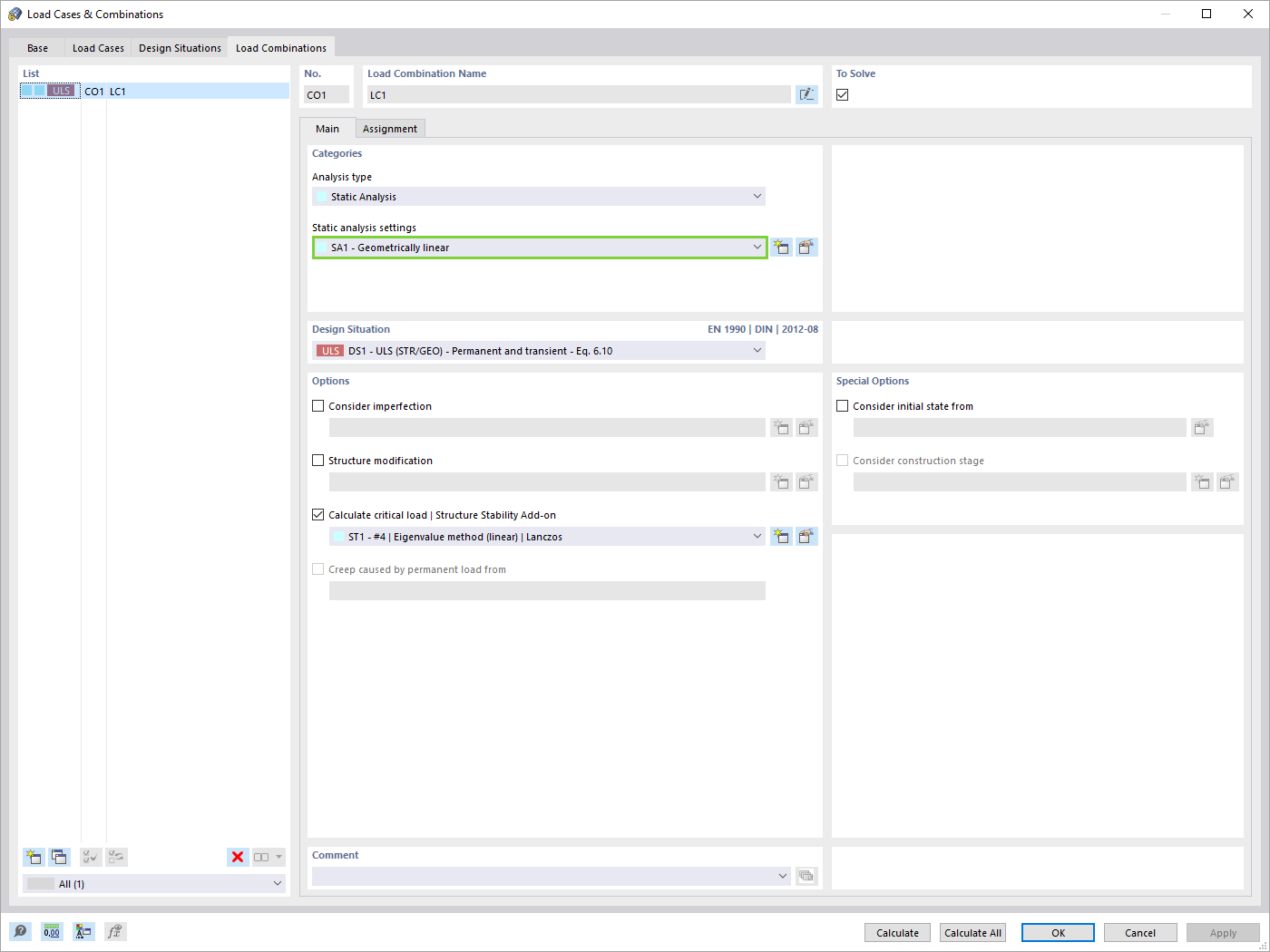 Static Analysis Settings