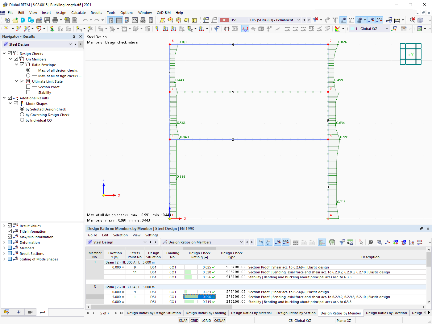 Steel Design Results
