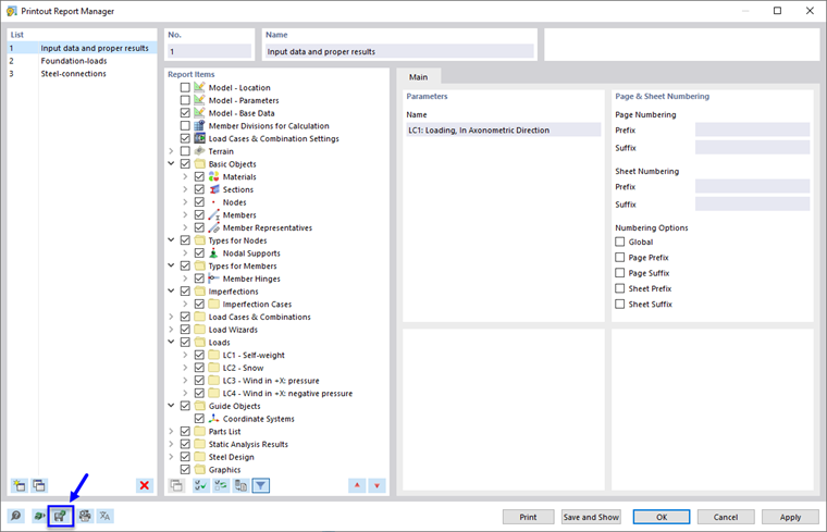 Saving Selected Printout Report as Template