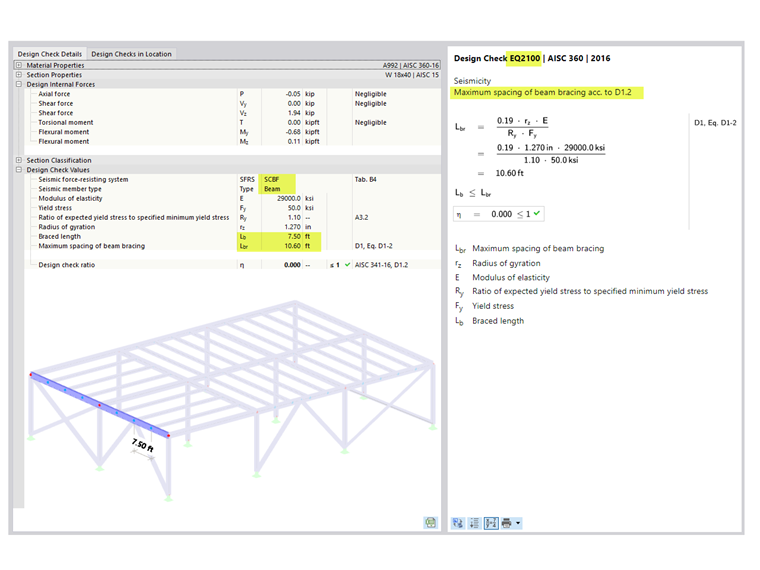 KB 001775 | AISC 341-16 Braced Frame Design in RFEM 6