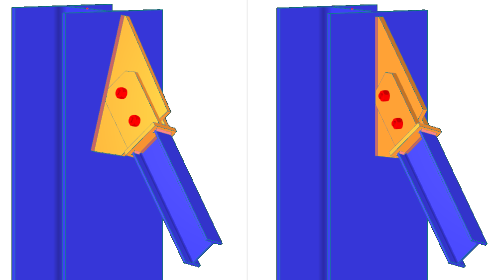 Alignment (Rotated Connected Member Cross-Section): Connected Member (Left), Main Related Object (Right)