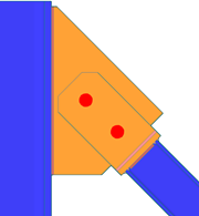 Chamfered corners of tongue plate