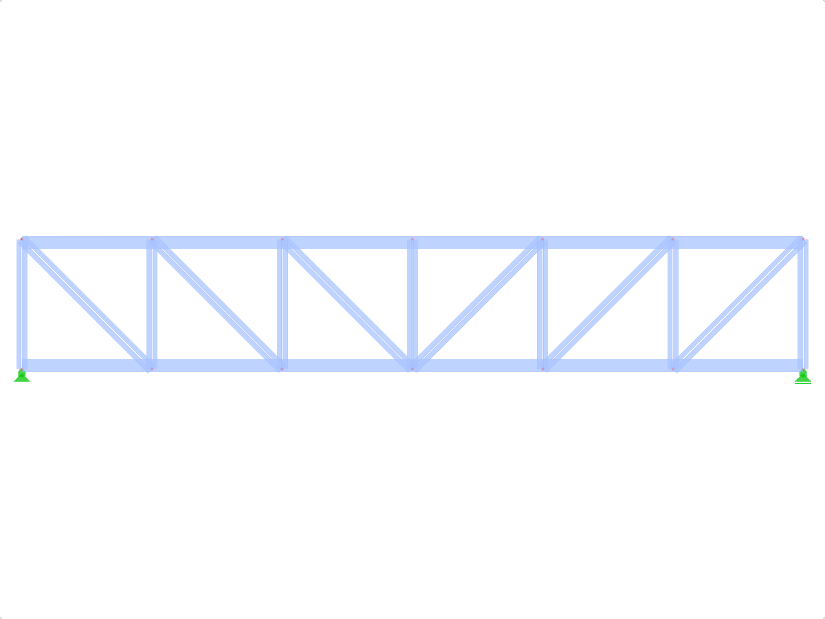 Model ID 429 | FT001-a | Pratt Truss | Gravity Loads