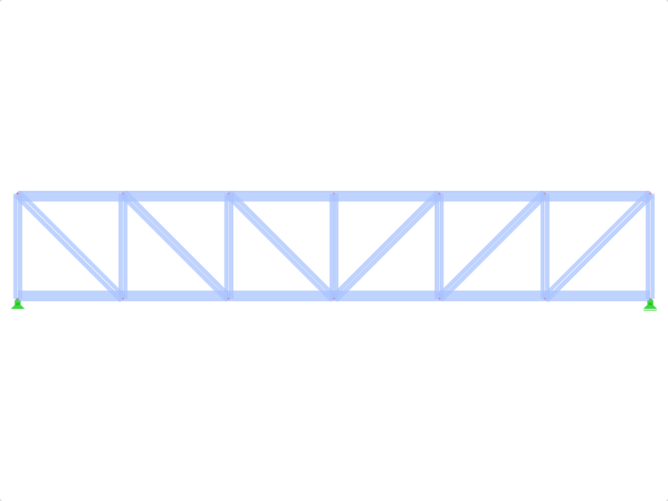 Model ID 429 | FT001-a | Pratt Truss | Gravity Loads
