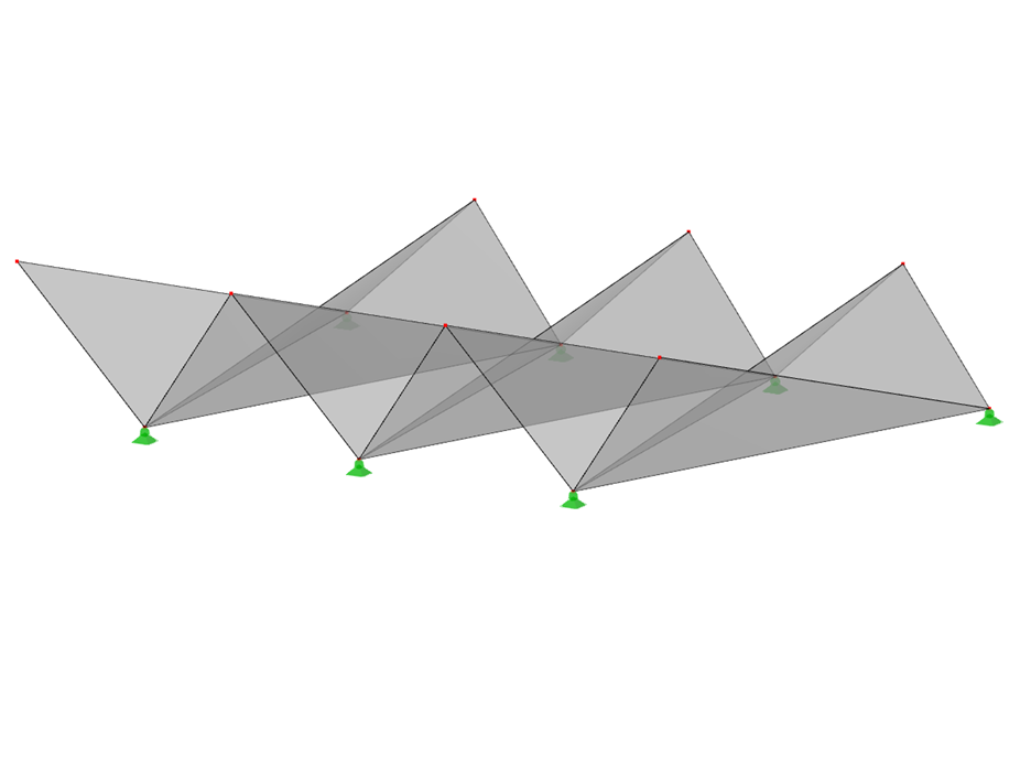 Model ID 521 | 034-FPL101 | Prismatic Folded Structure Systems. Surfaces with Counter-Running Folding. Ridge-to-Valley Folding
