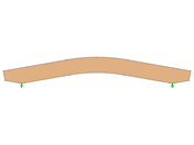Model ID 573 | GLB0404 | Glued-Laminated Beam | Curved | Constant Height | Symmetric | Tapered Cantilevers