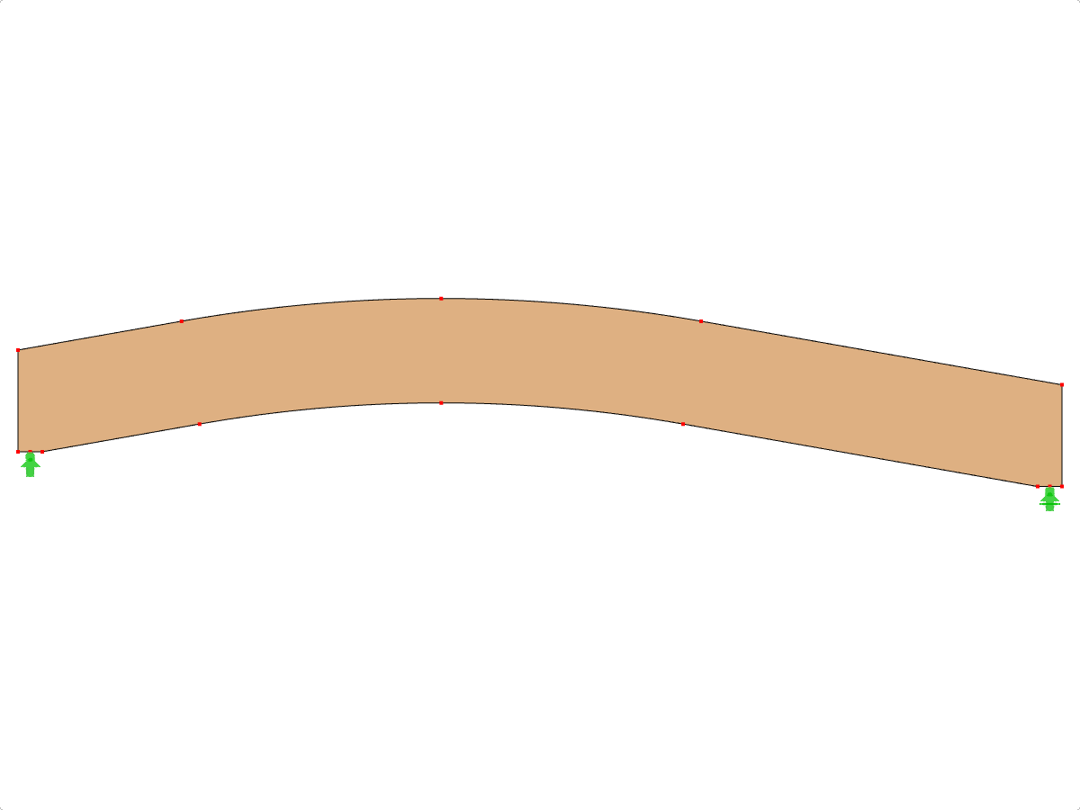 Model ID 576 | GLB0406 | Glued-Laminated Beam | Curved | Constant Height | Asymmetric