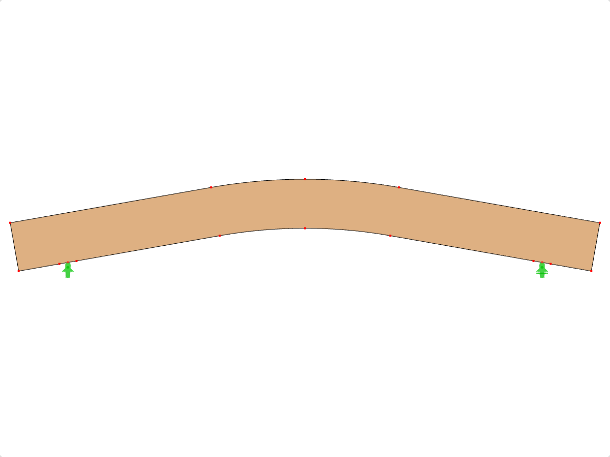 Model ID 583 | GLB0403 | Glued-Laminated Beam | Curved | Constant Height | Symmetric | Parallel Cantilevers