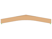 Model ID 584 | GLB0511 | Glued-Laminated Beam | Pitched Cambered | Constant Height | Symmetric | With Loose Ridge Wedge