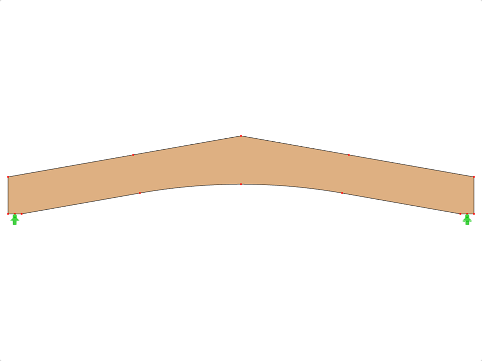 Model ID 585 | GLB0501 | Glued-Laminated Beam | Pitched Cambered | Constant Height | Symmetric | Without Loose Ridge Wedge
