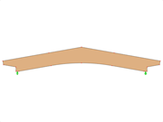 Model ID 592 | GLB0505 | Glued-Laminated Beam | Pitched Cambered | Constant Height | Symmetric | Offset-Tapered Cantilevers | Without Loose Ridge Wedge