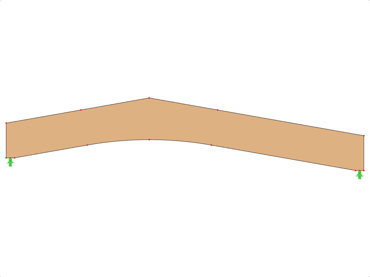Model ID 594 | GLB0506 | Glued-Laminated Beam | Pitched Cambered | Constant Height | Asymmetric | Without Loose Ridge Wedge
