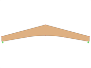 Model ID 604 | GLB0601 | Glued-Laminated Beam | Pitched Cambered | Variable Height | Symmetric | Without Loose Ridge Wedge