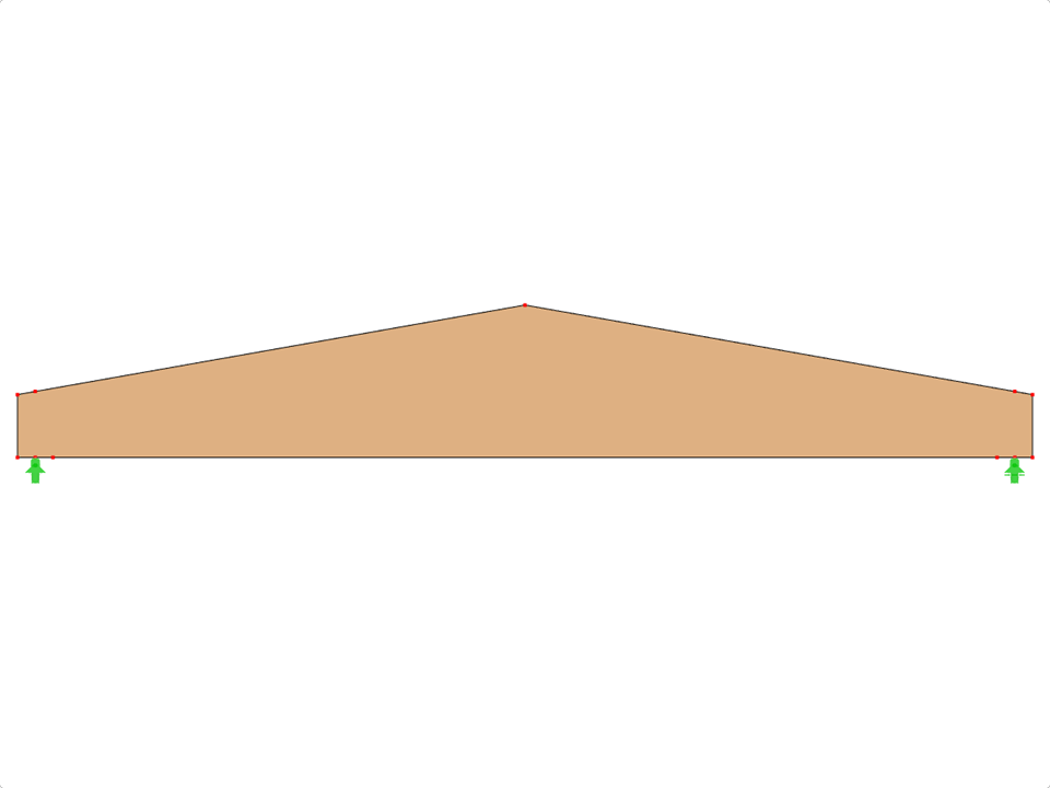 Model ID 622 | GLB0301 | Glued-Laminated Beam | Double-Tapered | Symmetric